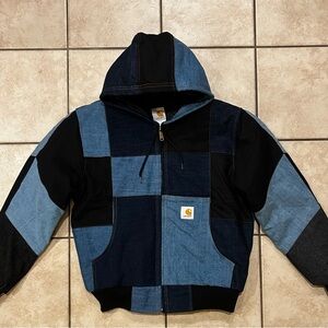 Handcrafted Reworked Carhartt Denim Jacket - Bluegrain (L)